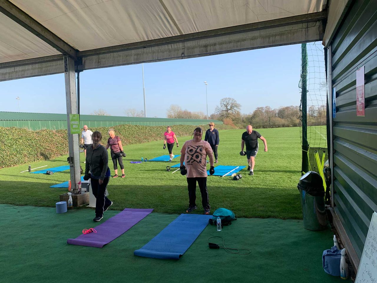 Wellbeing Outdoor (covered) and Indoor Gym slots and bootcamp open NOW